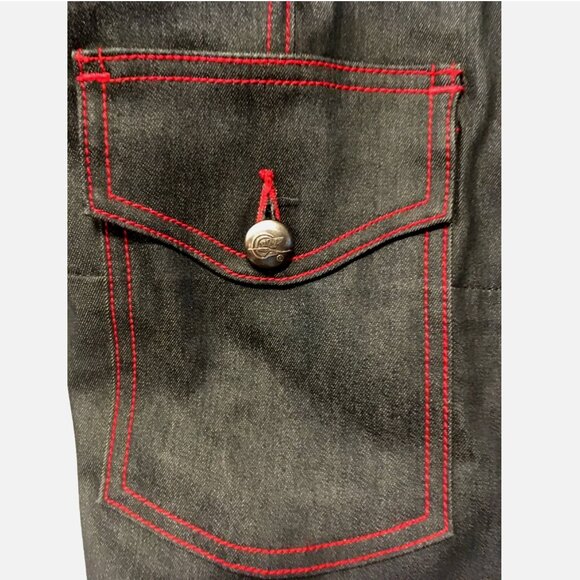 Gigi Montrose Speed Women's Motorcycle Jacket XS MADE IN USA Waxed Denim Kevlar - Picture 8 of 16